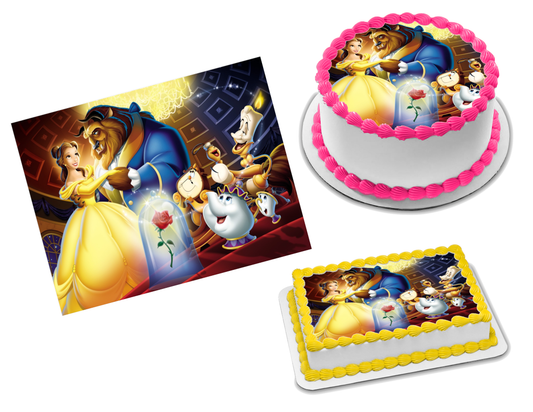 Beauty and the Beast Edible Image Frosting Sheet #56 Topper (70+ sizes)