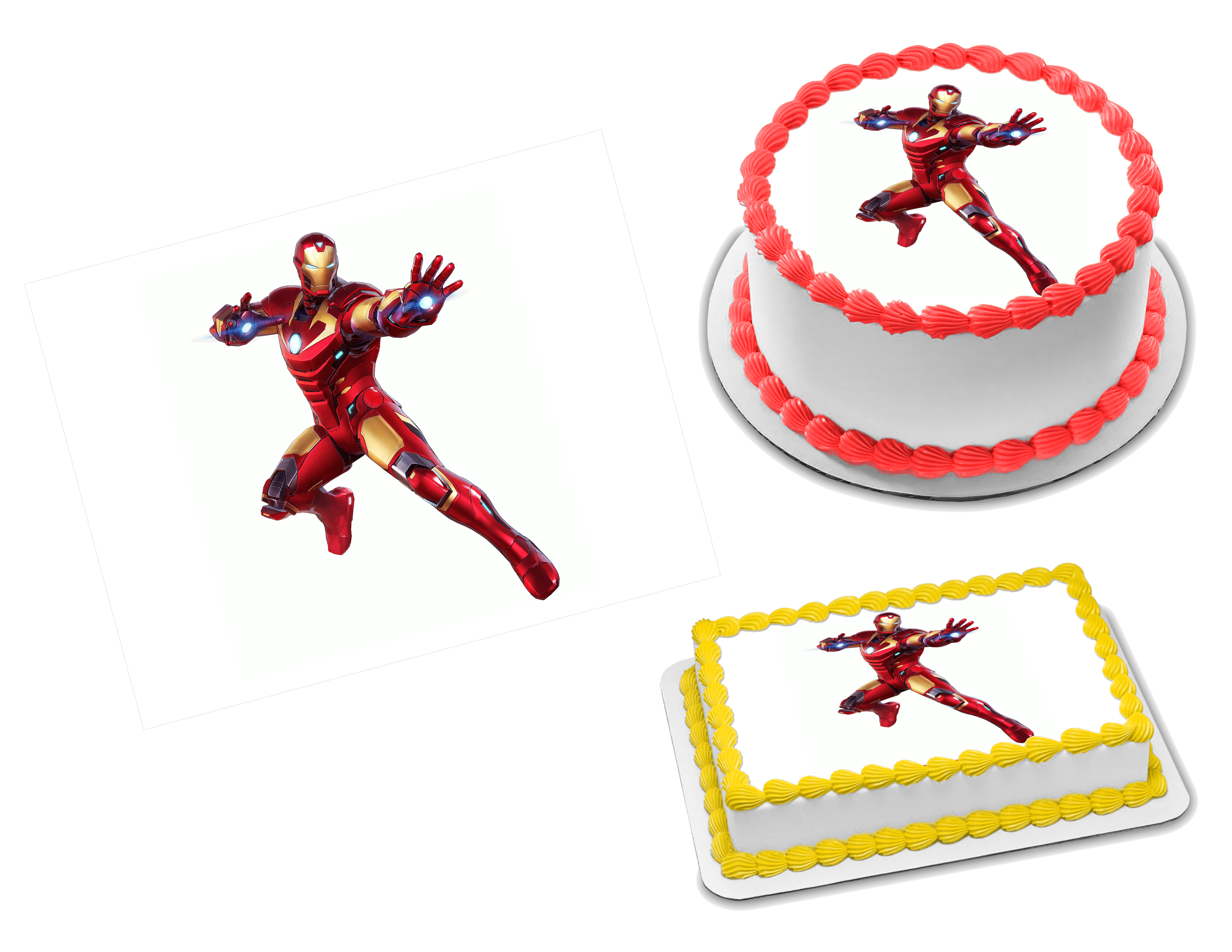 IRON MAN (TWO TIER) WITH NUMBER TOPPER - Empire Cake