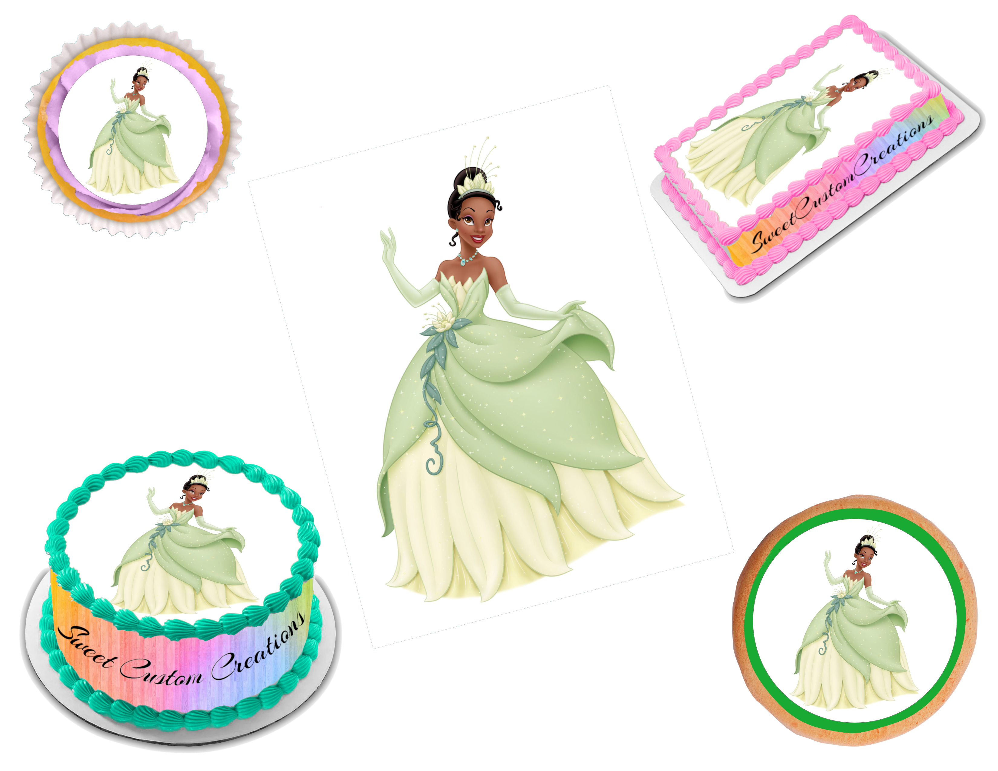 25 Disney Princess and the Frog Stickers Party Favors Tiana Princess #2