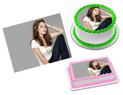 Angelina Jolie Edible Image Frosting Sheet #58 Topper (70+ sizes)