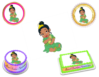 Baby Princess Tiana Edible Image Frosting Sheet #58 (70+ sizes)