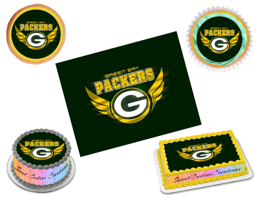 Green Bay Packers Edible Image Frosting Sheet #58 (70+ sizes)