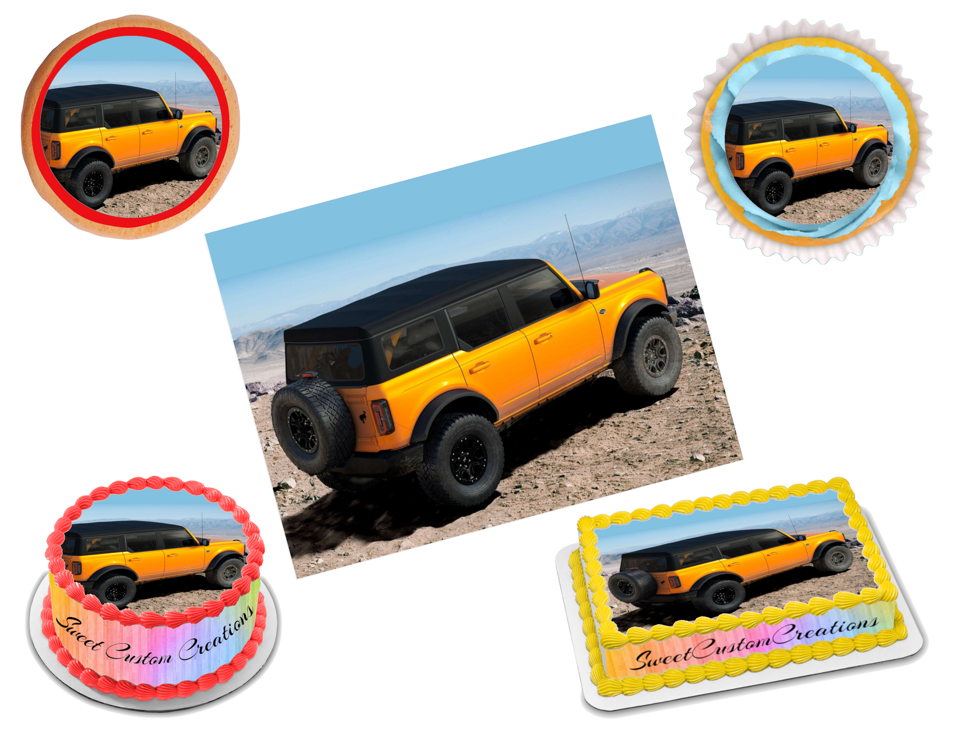 Ford Bronco Edible Image Frosting Sheet #5 (70+ sizes)