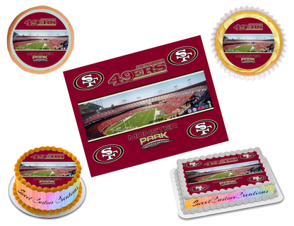 San Francisco 49ers Edible Image Frosting Sheet #5 (70+ sizes)