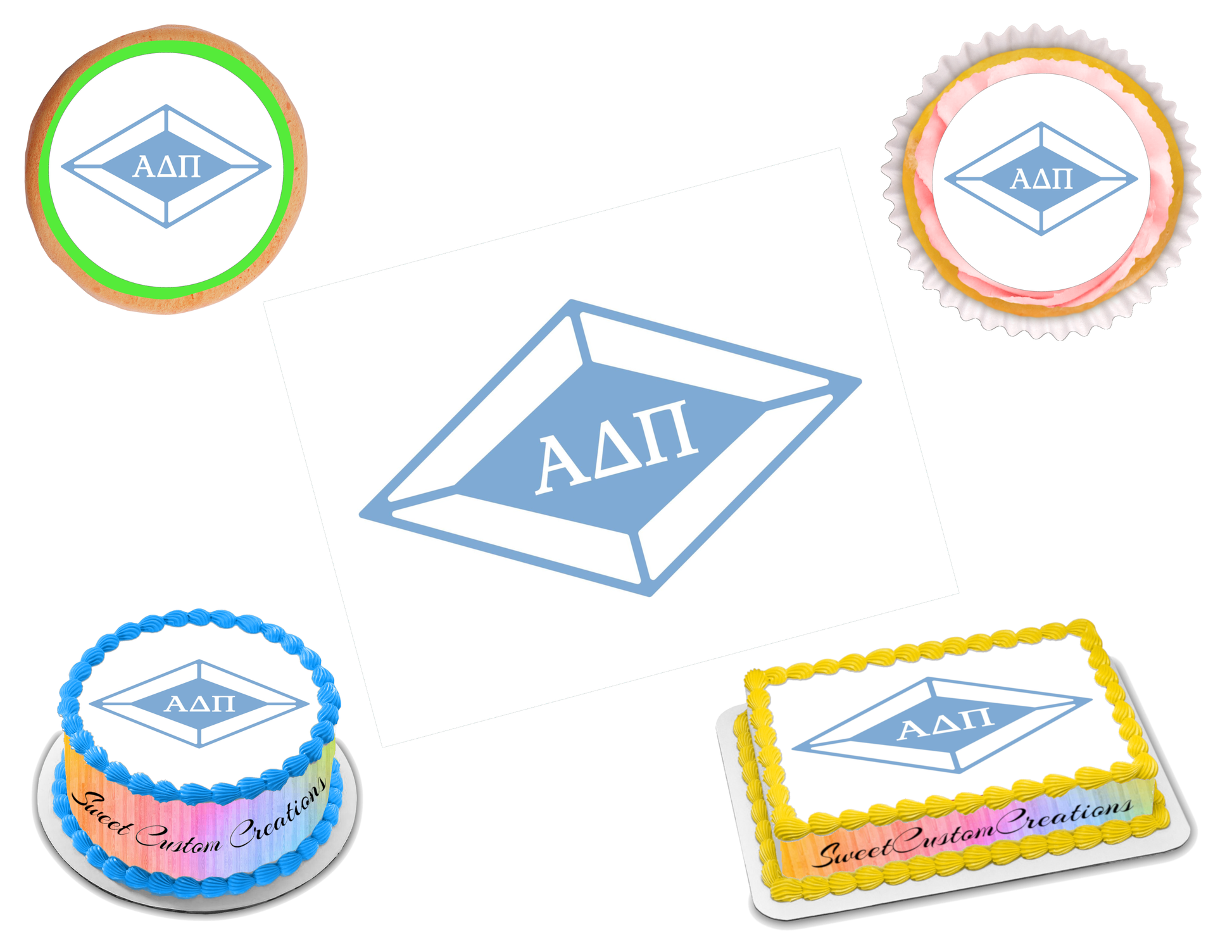 Alpha Delta Pi Edible Image Frosting Sheet #5 (70+ sizes)