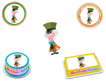 Mad Hatter Edible Image Frosting Sheet #5 (70+ sizes)