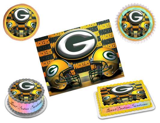 Green Bay Packers Edible Image Frosting Sheet #5 (70+ sizes)