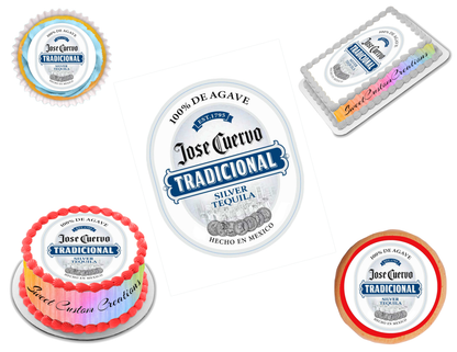 Jose Cuervo Tradicional Silver Edible Image Frosting Sheet #5 (70+ sizes)