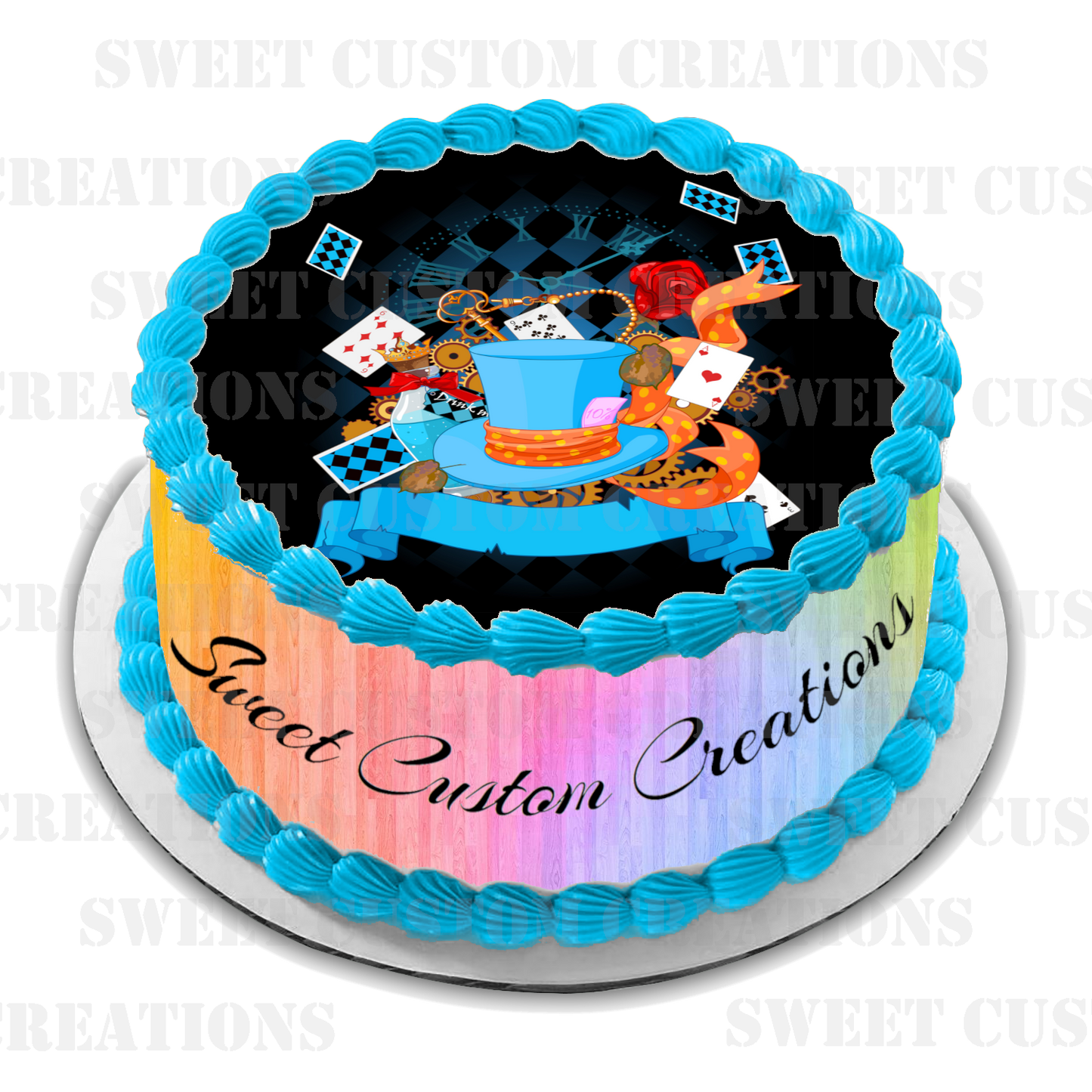 Mad Hatter Hat Edible Image Frosting Sheet #6 (70+ sizes)