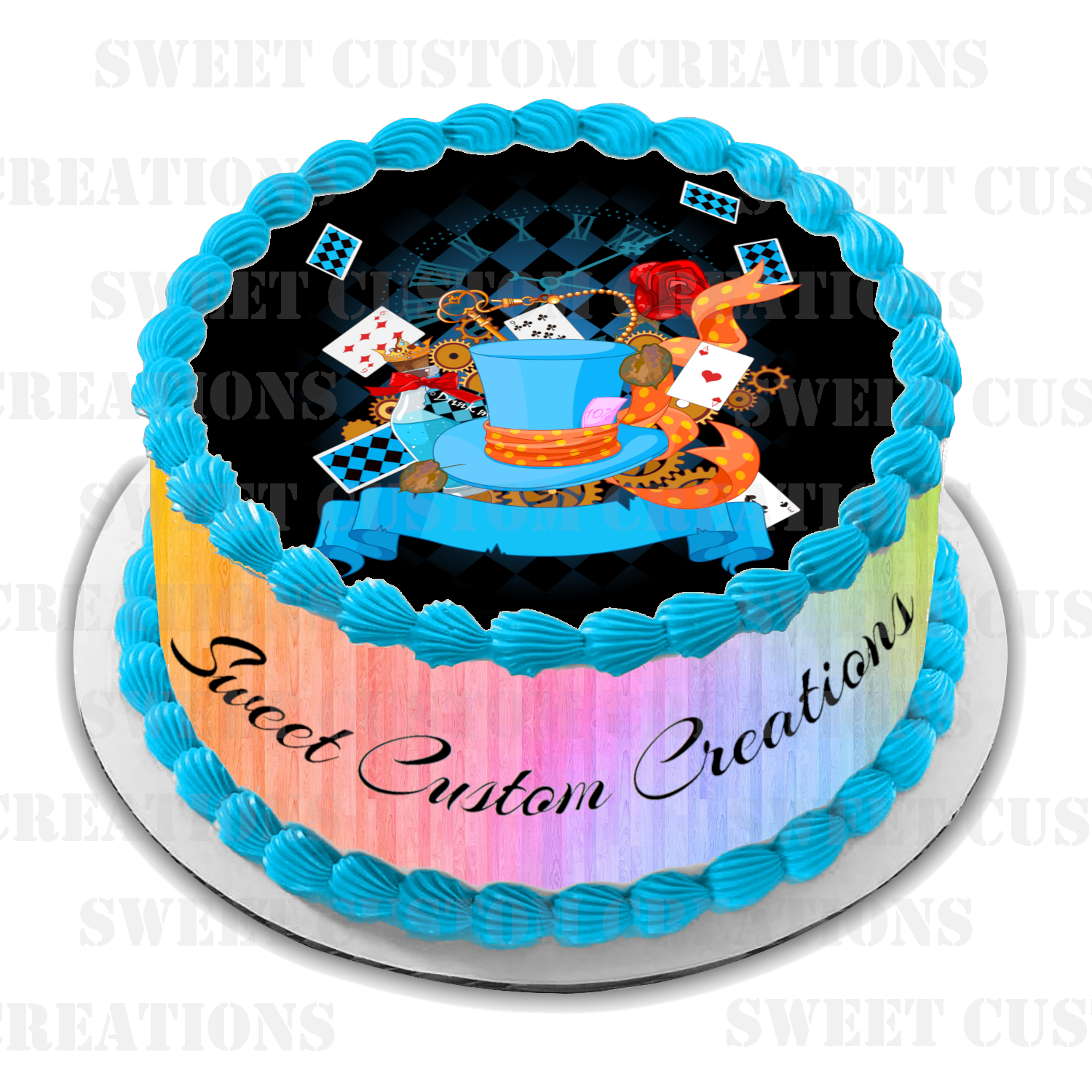 Mad Hatter Hat Edible Image Frosting Sheet #6 (70+ sizes)