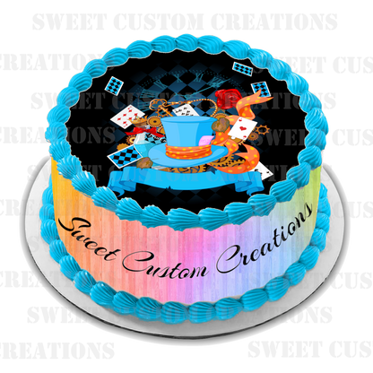 Mad Hatter Hat Edible Image Frosting Sheet #6 (70+ sizes)