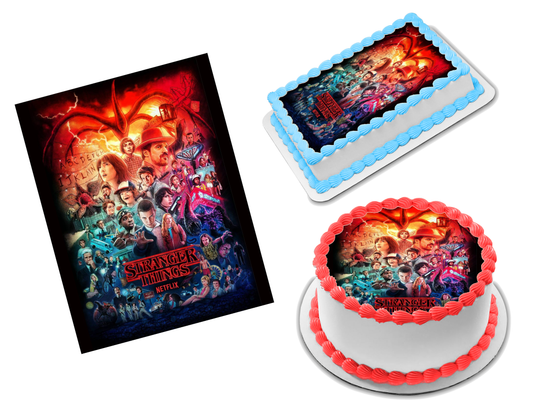 Stranger Things Edible Image Frosting Sheet #6  (70+ sizes)