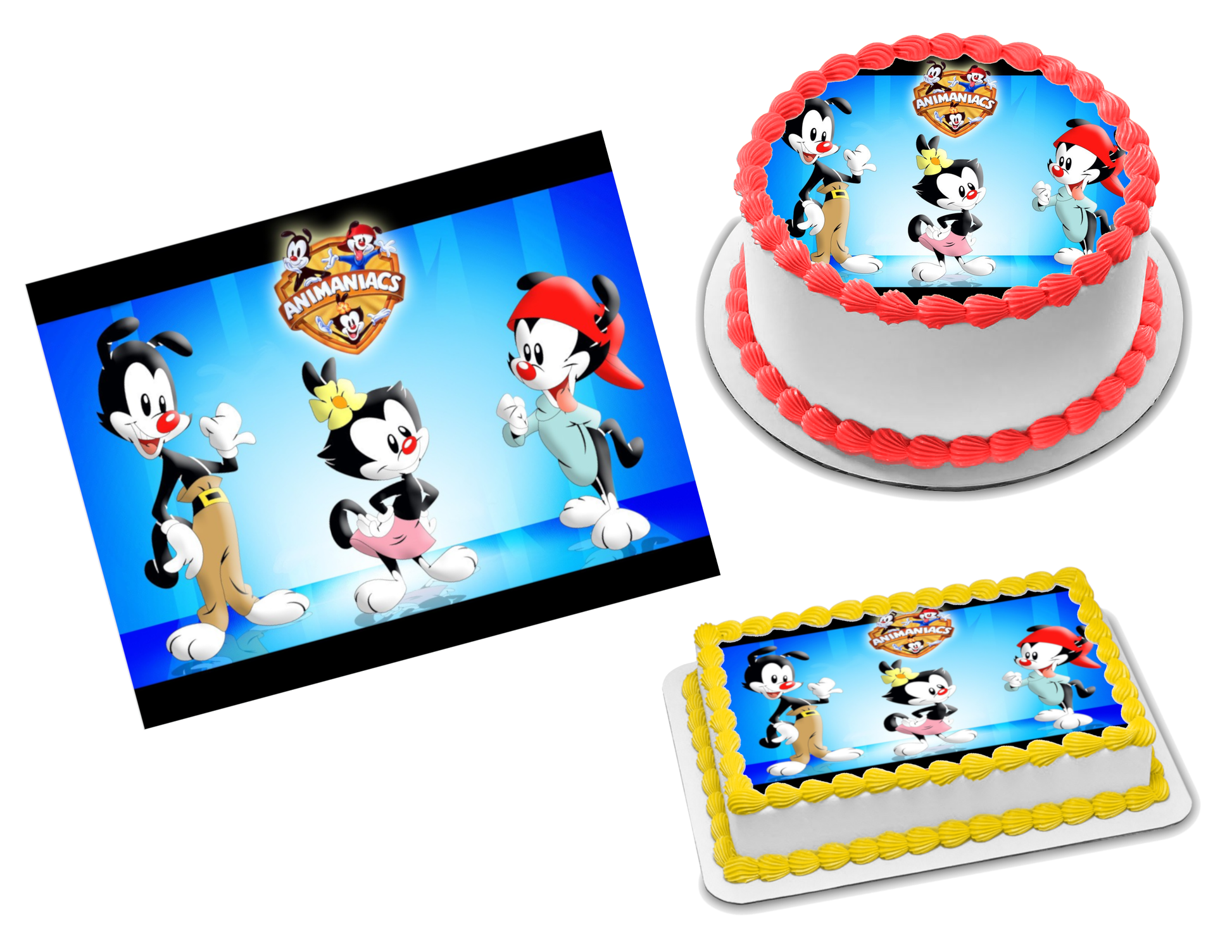 Animaniacs Edible Image Frosting Sheet #6 Topper (70+ sizes)