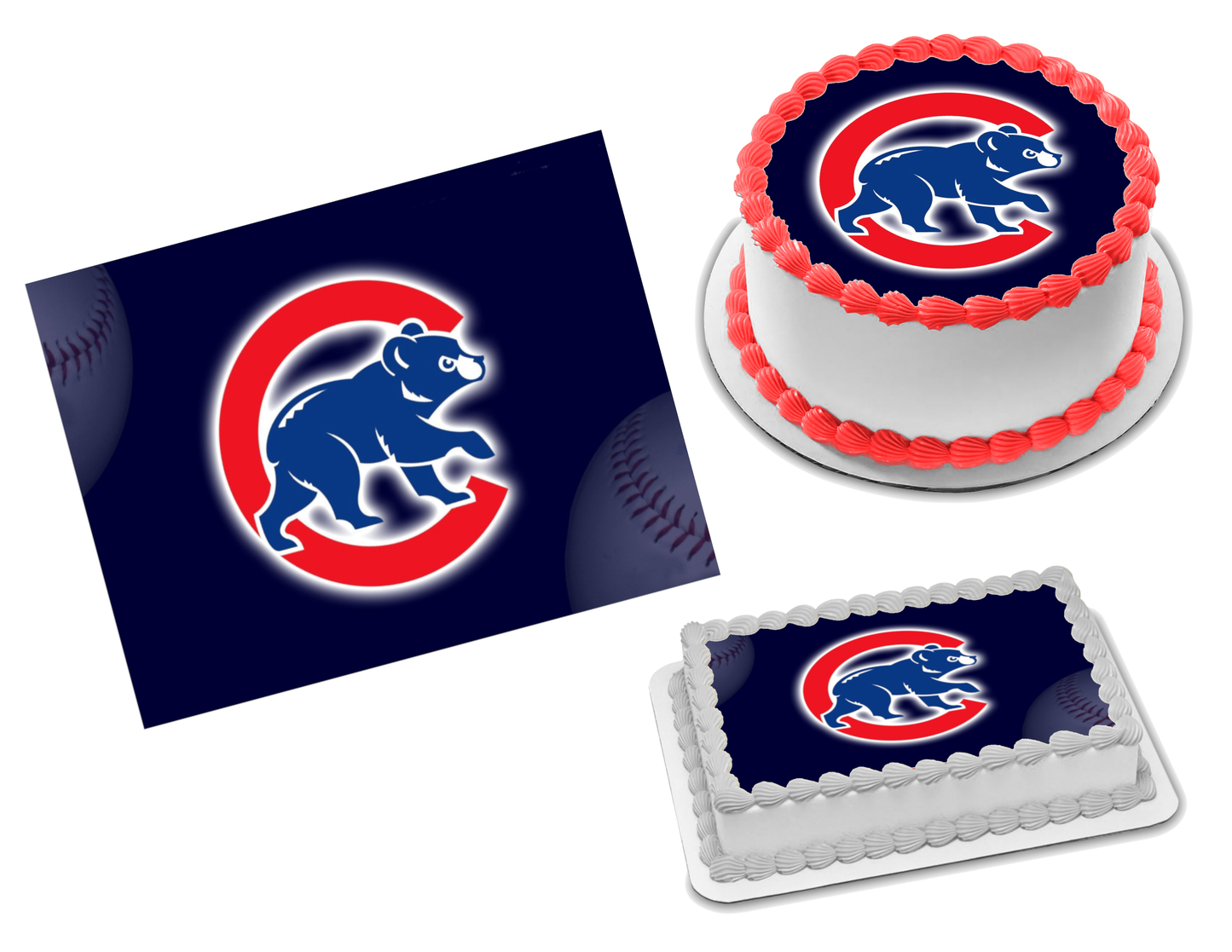 Chicago Cubs Edible Image Frosting Sheet #6 Topper (70+ sizes)