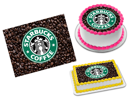 Starbucks Coffee Edible Image Frosting Sheet #6 (70+ sizes)