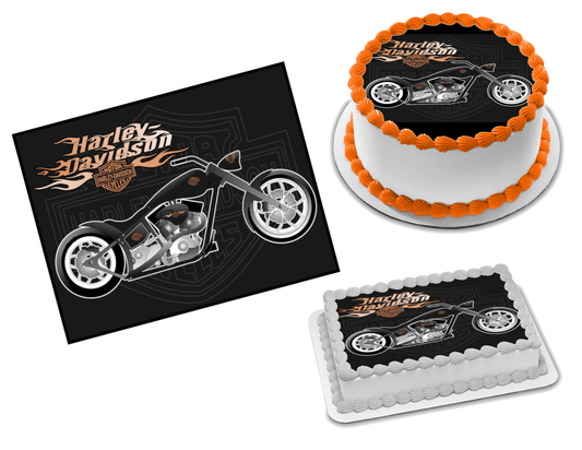 Harley Davidson Edible Image Frosting Sheet #6 (70+ sizes)