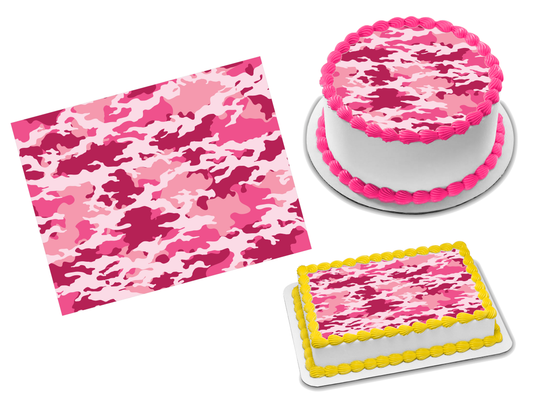 Camouflage Edible Image Frosting Sheet #6 Topper (70+ sizes)
