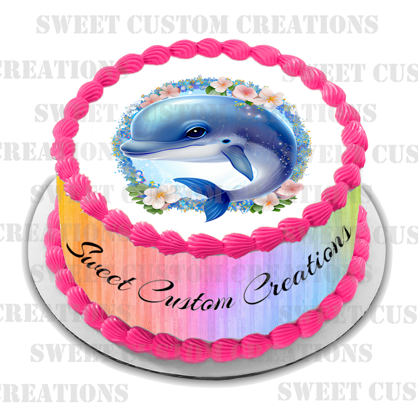 Dolphin Edible Image Frosting Sheet #60 Topper (70+ sizes)