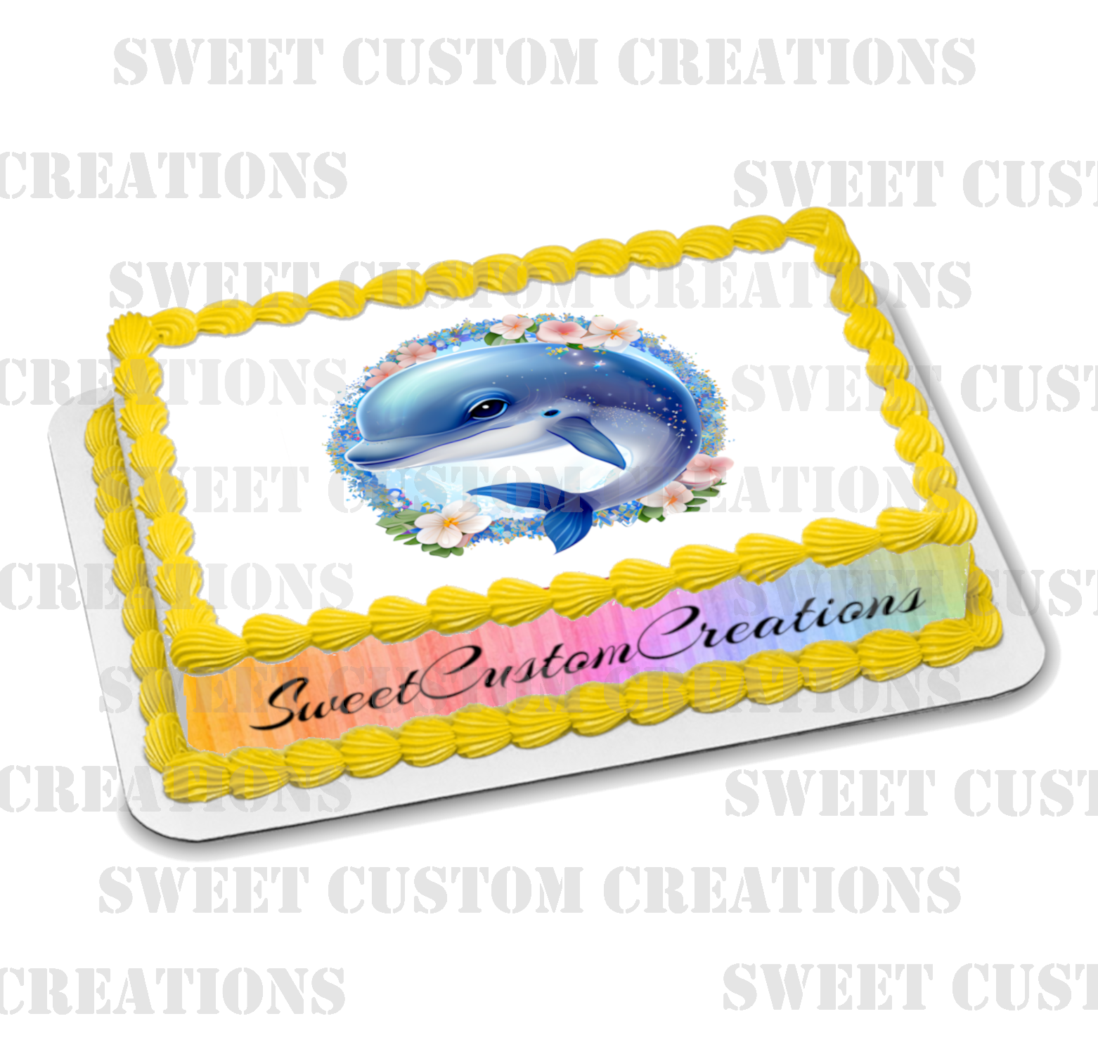 Dolphin Edible Image Frosting Sheet #60 Topper (70+ sizes)