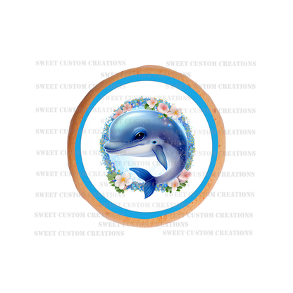 Dolphin Edible Image Frosting Sheet #60 Topper (70+ sizes)