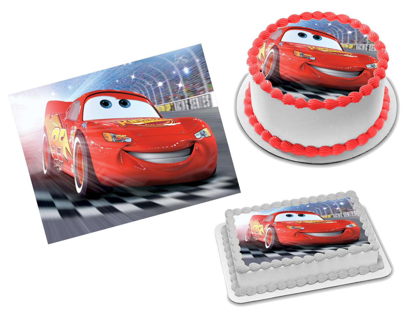 Cars Lightning McQueen Edible Image Frosting Sheet #60 Topper (70+ sizes)