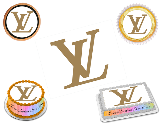 Image result for louis vuitton logo gold  Louis vuitton cake, Clothing  brand logos, Fashion logo branding