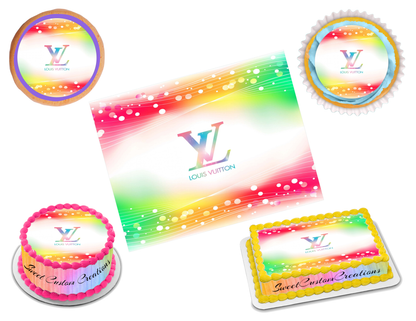 Louis Vuitton Multi Colored Edible Image Frosting Sheet #65 (70+ sizes)