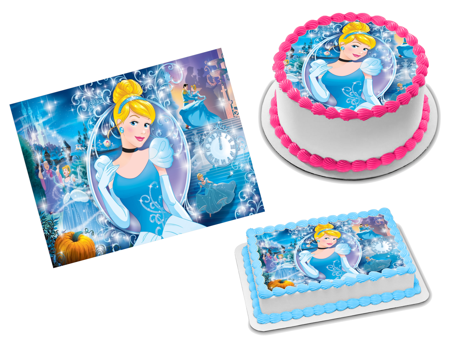 Princess Cinderella Edible Image Frosting Sheet #66 (70+ sizes)