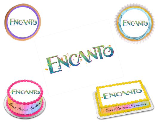 Encanto Logo Edible Image Frosting Sheet #6 Topper (70+ sizes)