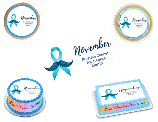 Prostate Cancer Awareness Edible Image Frosting Sheet #6 (70+ sizes)