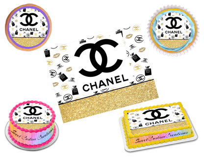 Chanel Edible Image Frosting Sheet #6 Topper (70+ sizes)