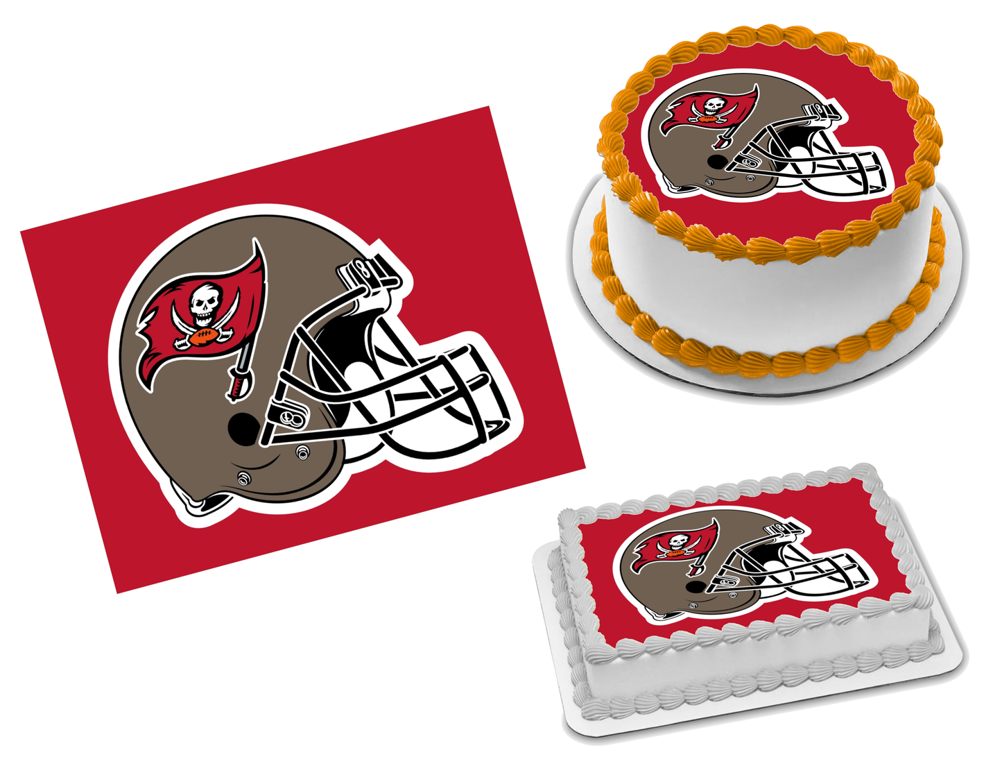 Tampa Bay Buccaneers Edible Image Frosting Sheet #7 (70+ sizes)