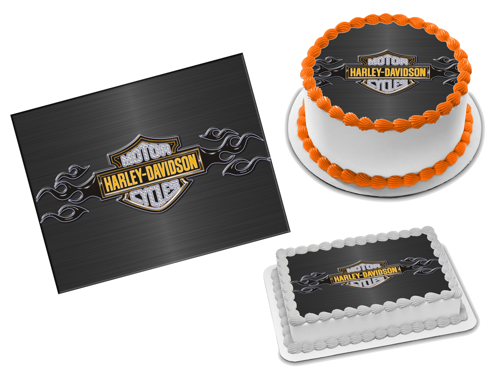 Harley Davidson Edible Image Frosting Sheet #7 (70+ sizes)