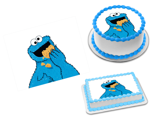 Cookie Monster Edible Image Frosting Sheet #7 Topper (70+ sizes)
