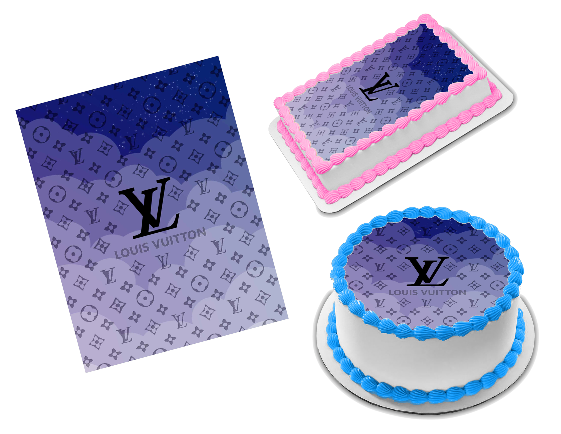 Edible Louis Vuitton Cake Topper Personalised