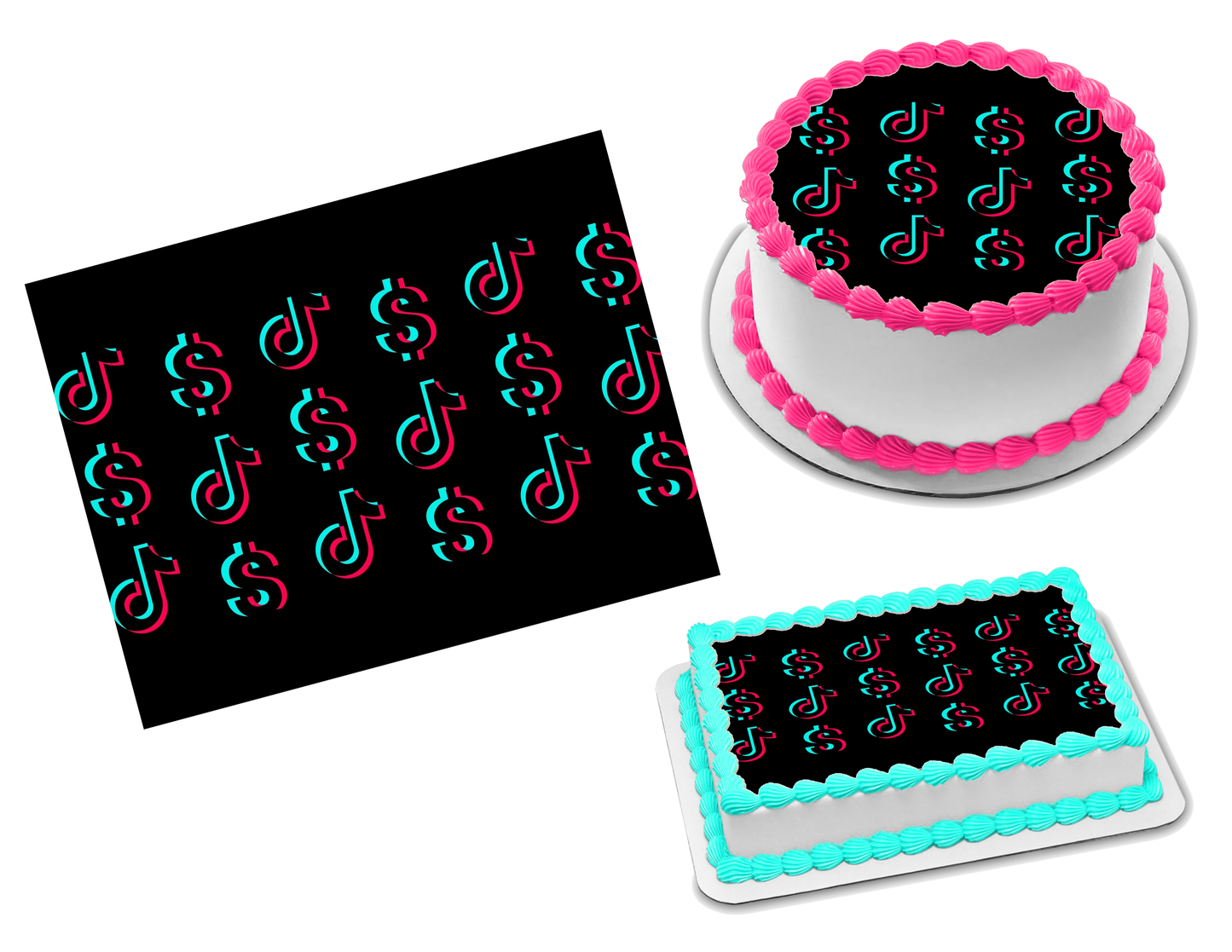 TikTok Edible Image Frosting Sheet #7 (70+ sizes)