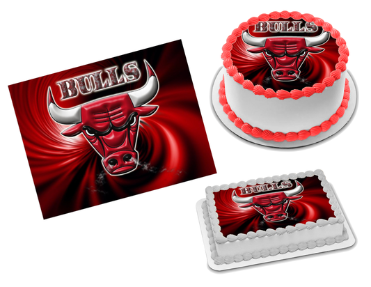 Chicago Bulls Edible Image Frosting Sheet #7 Topper (70+ sizes)