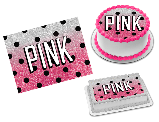 Victoria's Secret Pink Edible Image Frosting Sheet #7 (70+ sizes)