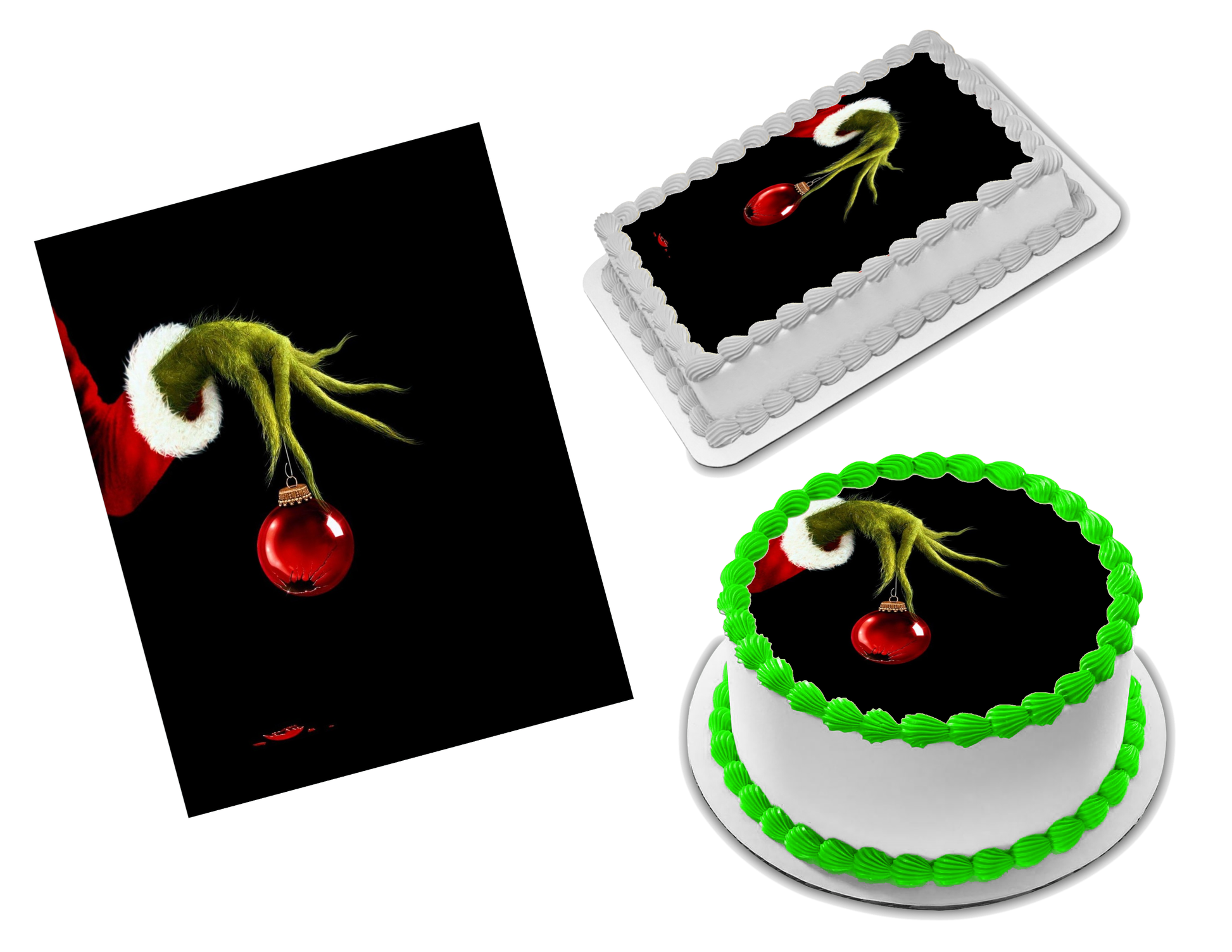 The Grinch Edible Image Frosting Sheet #7 (70+ sizes)