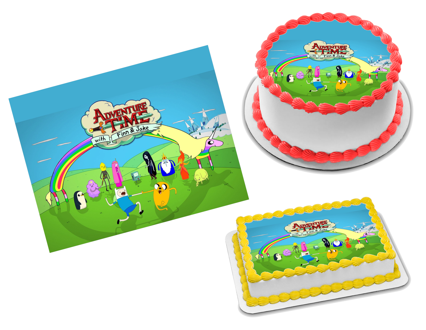 Adventure Time Edible Image Frosting Sheet #7 Topper (70+ sizes)