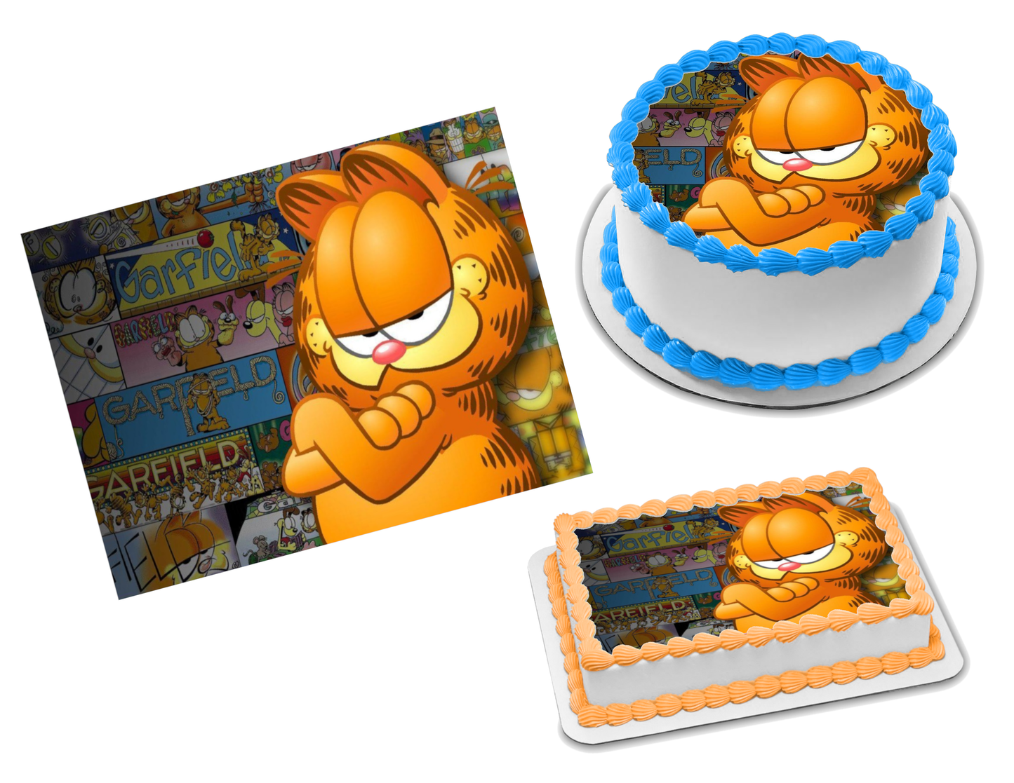Garfield Edible Image Frosting Sheet #7 Topper (70+ sizes)