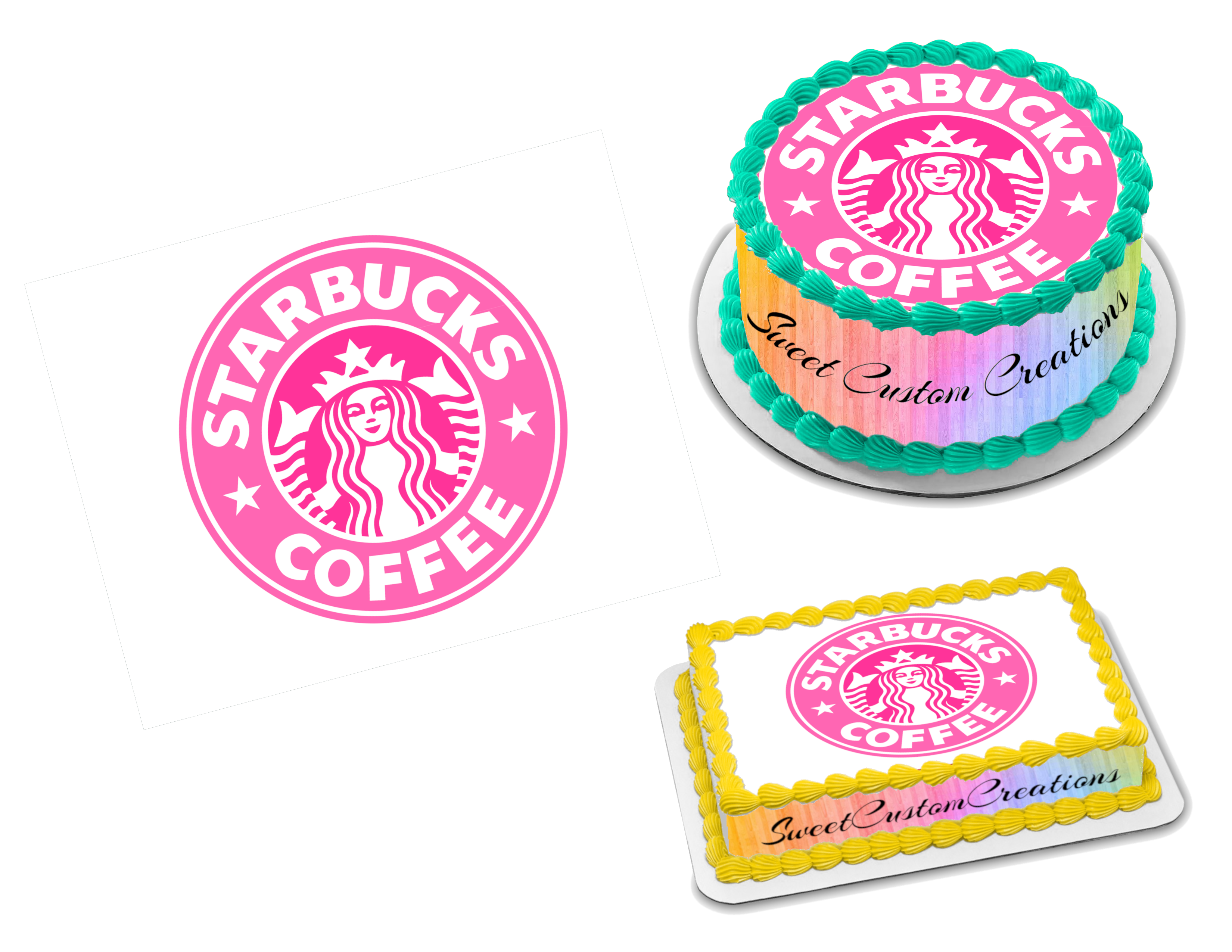 Starbucks Wrap Chanel PNG File template Instant Download