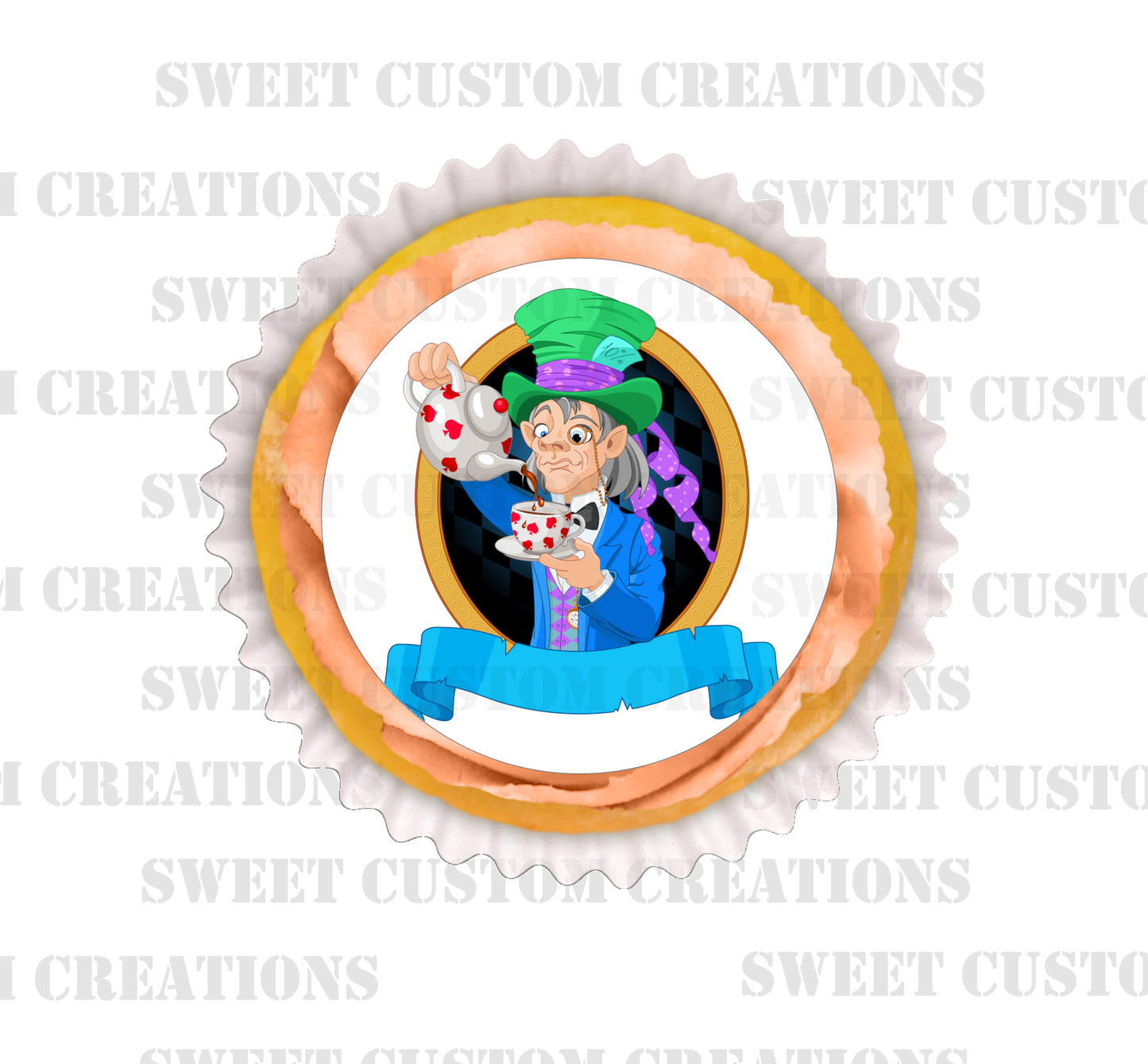 Mad Hatter Edible Image Frosting Sheet #7 (70+ sizes)