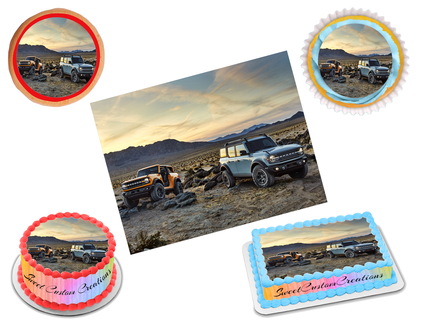 Ford Bronco Edible Image Frosting Sheet #7 (70+ sizes)