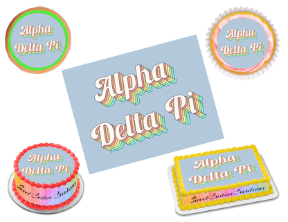 Alpha Delta Pi Edible Image Frosting Sheet #7 (70+ sizes)