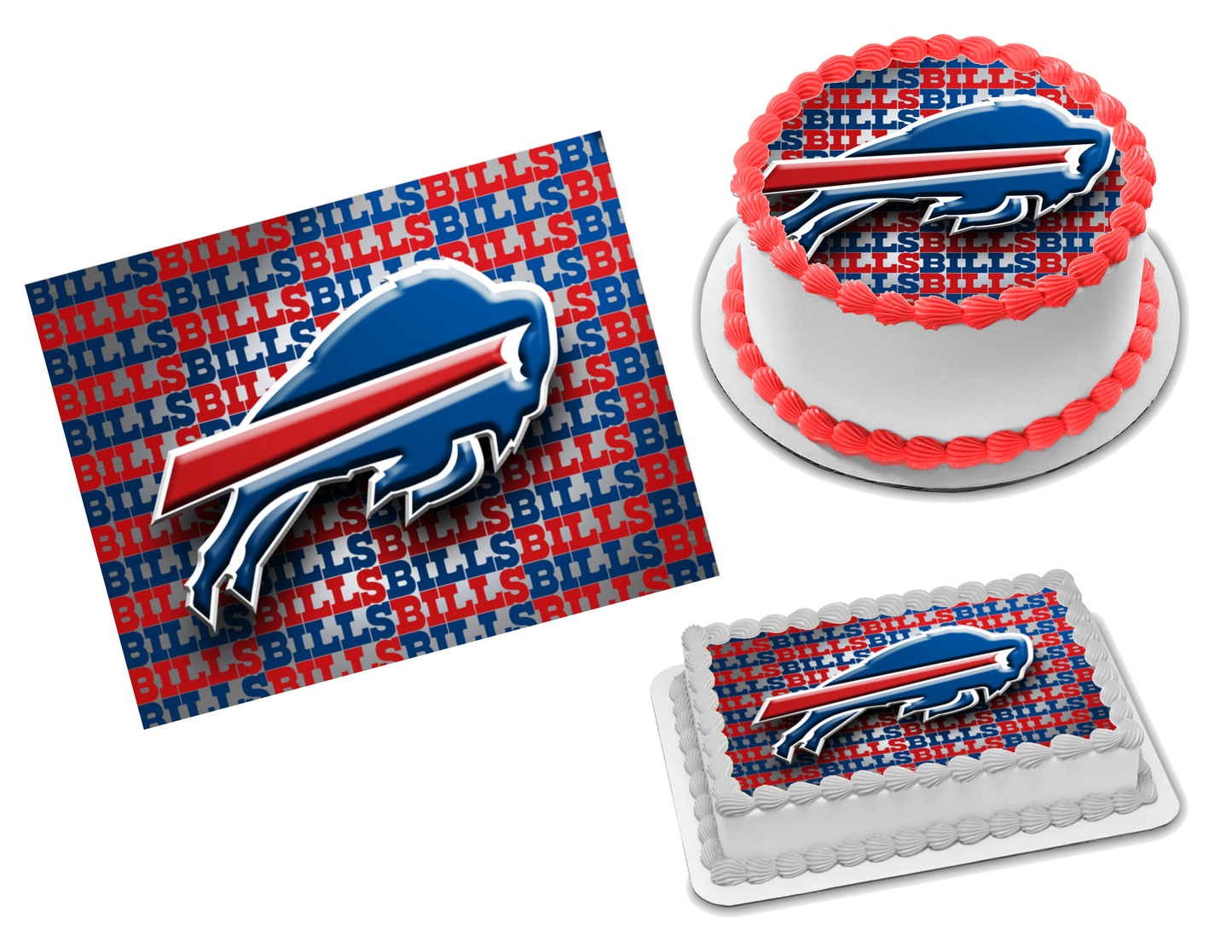 Buffalo Bills Edible Image Frosting Sheet #8 Topper (70+ sizes)