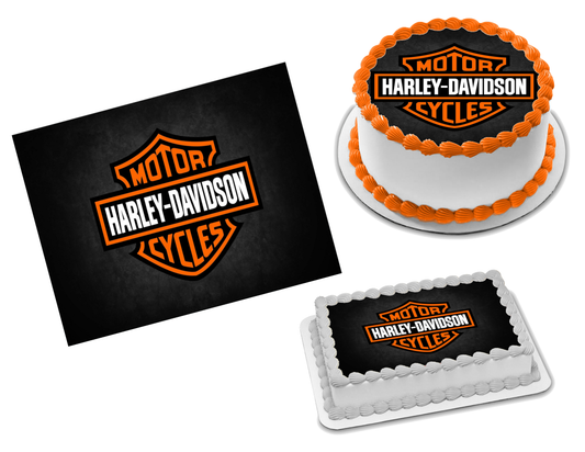 Harley Davidson Edible Image Frosting Sheet #8 (70+ sizes)