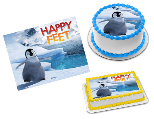 Happy Feet Edible Image Frosting Sheet #8 (70+ sizes)