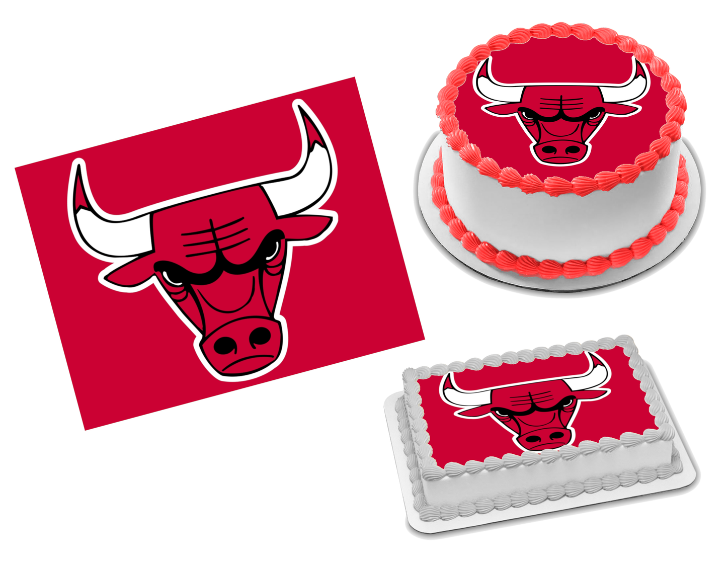 Chicago Bulls Edible Image Frosting Sheet #8 Topper (70+ sizes)
