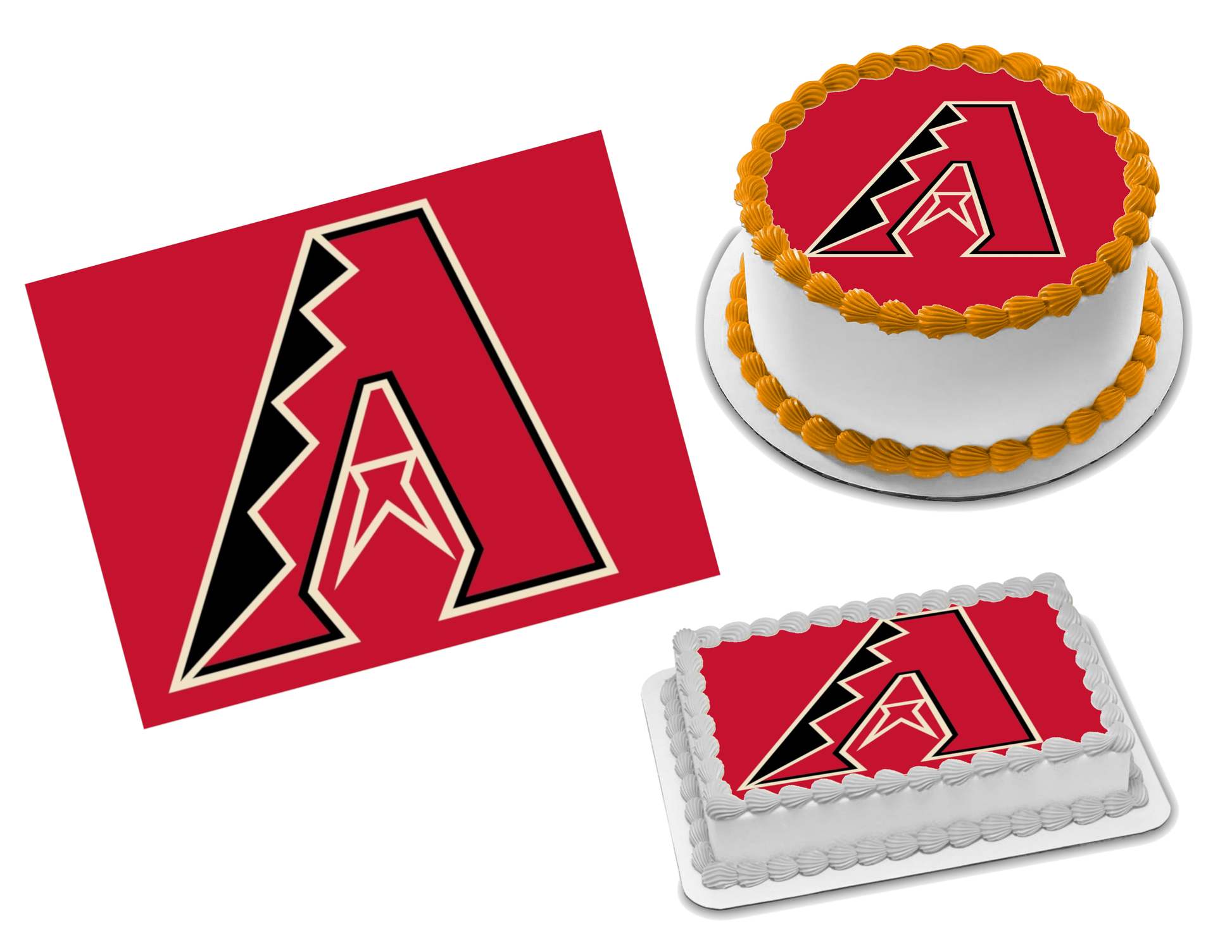 Arizona Diamondbacks Edible Image Frosting Sheet #8 Topper (70+ sizes)